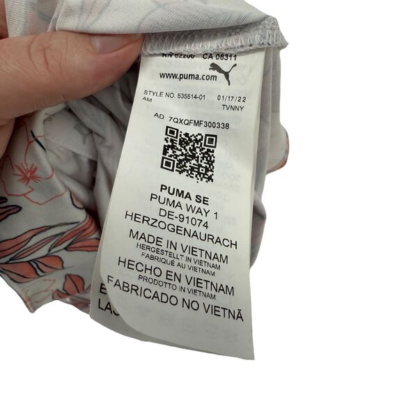 PUMA Cloudspun Golf Polo Shirt Women’s SMALL Flora Sleeveless White Pink 535514 - Picture 12 of 14